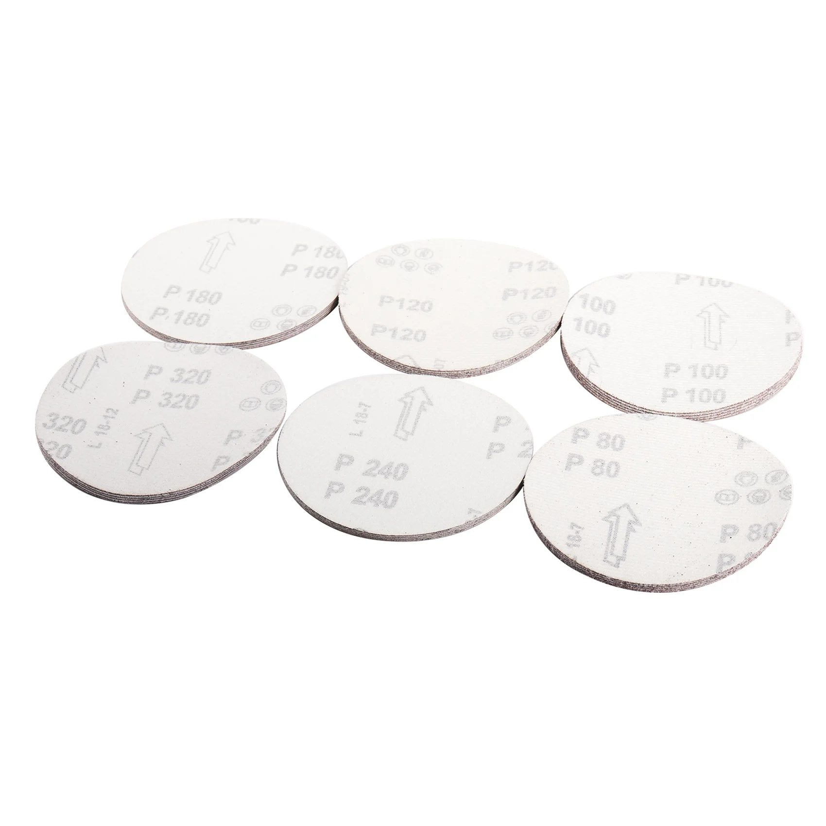 

ABWZ-60Pcs/Set 5Inch 125Mm Round Sandpaper Disk Sand Sheets Grit 80/100/120/180/240/320 Hook And Loop Sanding Disc