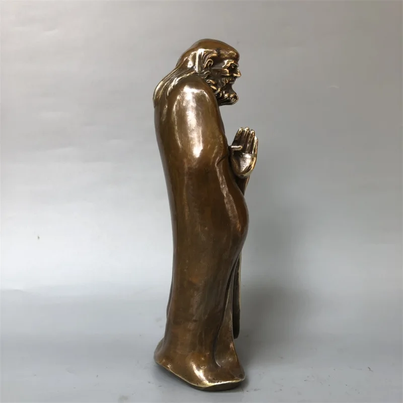 Copper-colored , Zen Enlightenment , Brass Daruma Ornament, Craftsmanship, Bronzeware