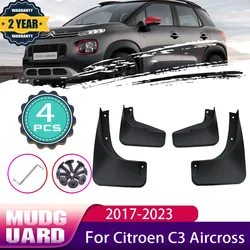 Car Mudguards Mud Flaps For Citroen C3 Aircross 2017~2023 Mudguards Mud Splash Guards Fender Mudflaps Accessories 2018 2019 2020