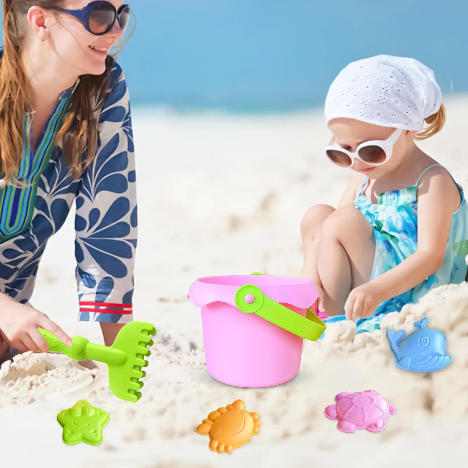 Kids Sand Toys for Beach Hot Weather Supplies Portable Sandbox Castle Building Kit for Kindergarten Indoor outdoor
