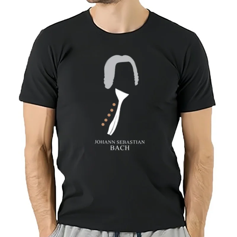 Camiseta de Johann Sebastian Bach, cosas baratas de gran tamaño, tallas grandes, tops de verano, ropa para hombre