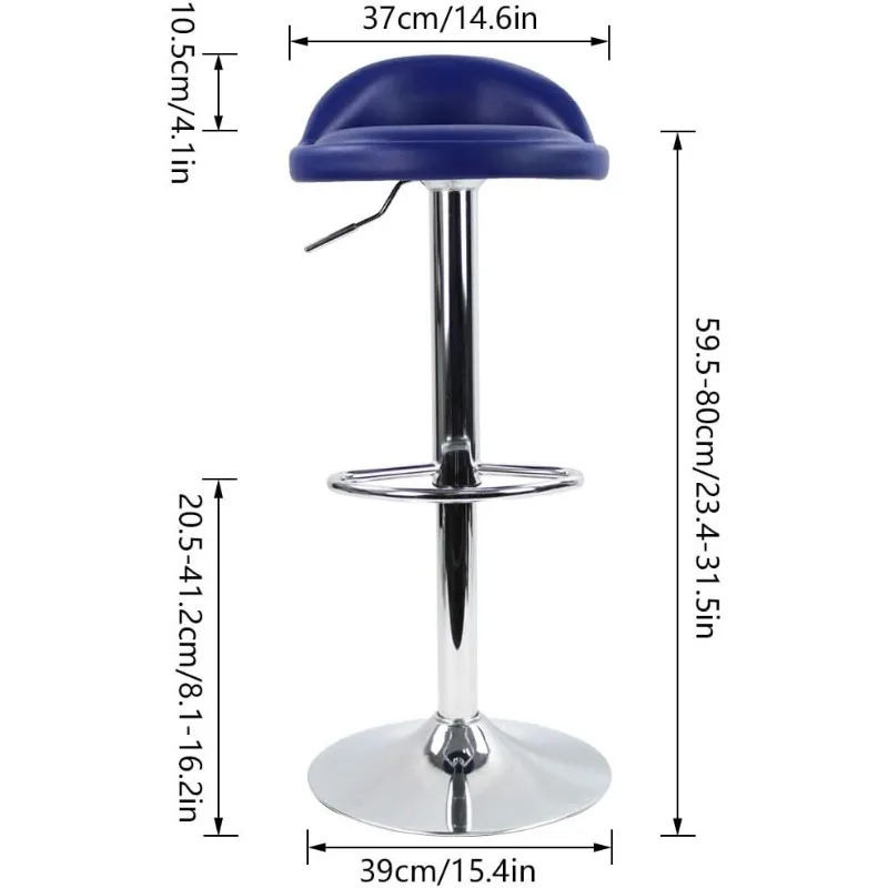 Kktoner Pu Lederen Ronde Barkruk Met Rugleuning In Hoogte Verstelbare Draaibare Pub Stoel Thuis Keuken Barkrukken Rugleuning