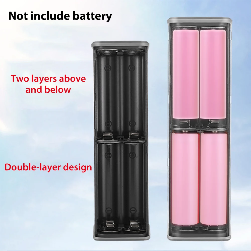 8x18650 قوة البنك حالة PD 22.5 واط 45 واط شحن سريع شاشة LED شفافة حافظة بطاريات صندوق USB + منفذ Type-C للهواتف الذكية #4