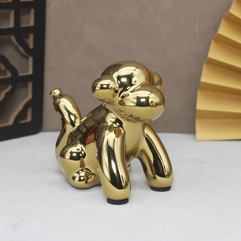 金色の猿の置物,セラミック磁器,動物の彫刻,装飾的な彫像,家庭用,寝室