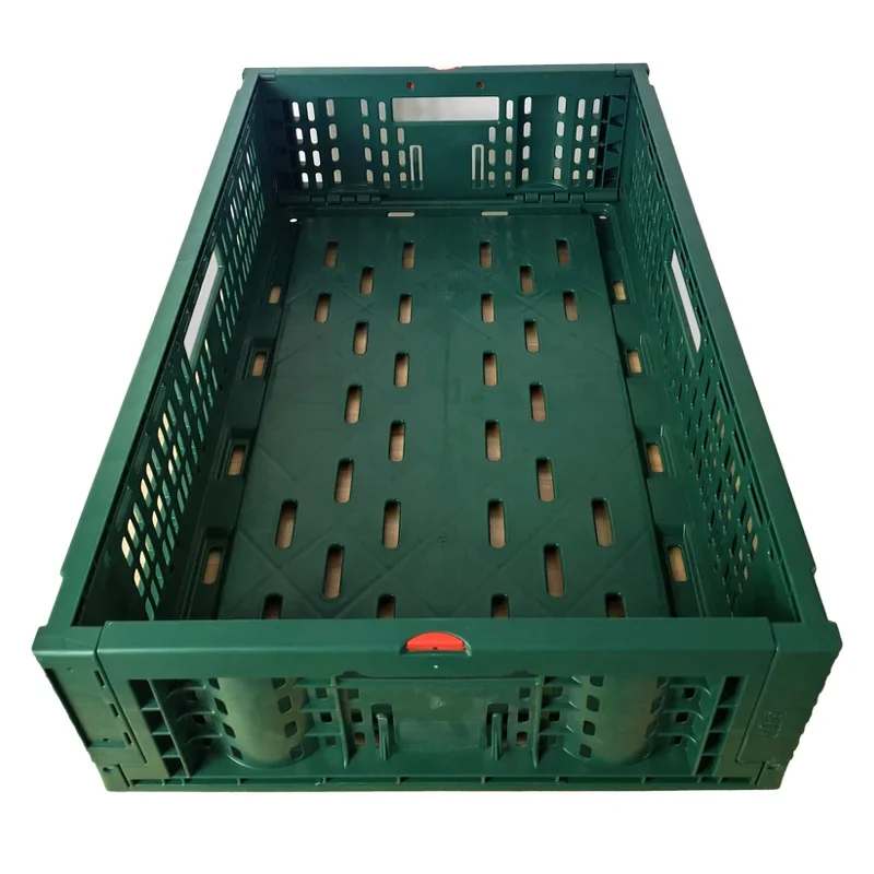 Recyclable Nestable And Stackable Plastic Containers Foldable Fruit And Vegetable Crates For Farm Harvesting Logistic Storage