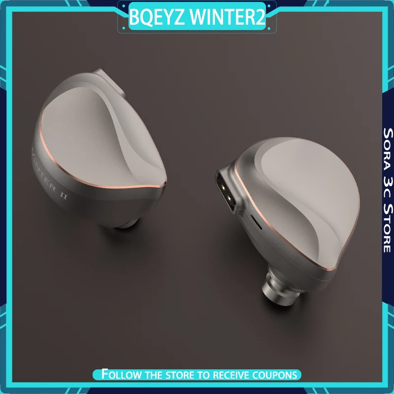 

Наушники-вкладыши BQEYZ Winter2, Hi-Fi наушники со съемным кабелем, гибридный динамический драйвер с монитором-вкладышем костной проводимости PZT