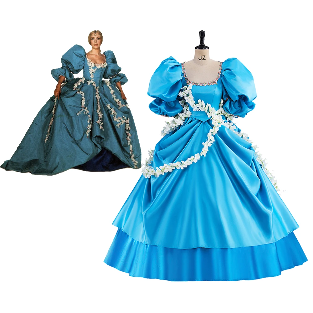 

Peau dane Princess Cosplay Costume Blue Puffy Sleeve Dress Marie Antoinette Prom Ball Gown Donkey Skin Princess Dress Halloween