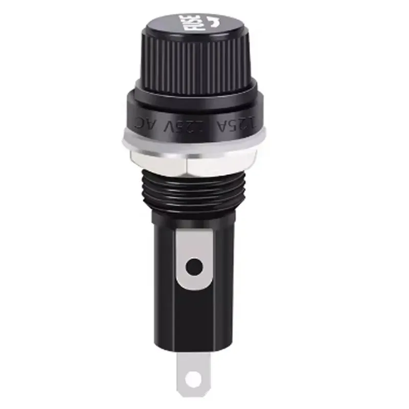 Meistverkauft für 5 * 20 10A 250V Gewinde-Schraubkappen-Sicherungshalter mit 12MM Montageloch VCQ