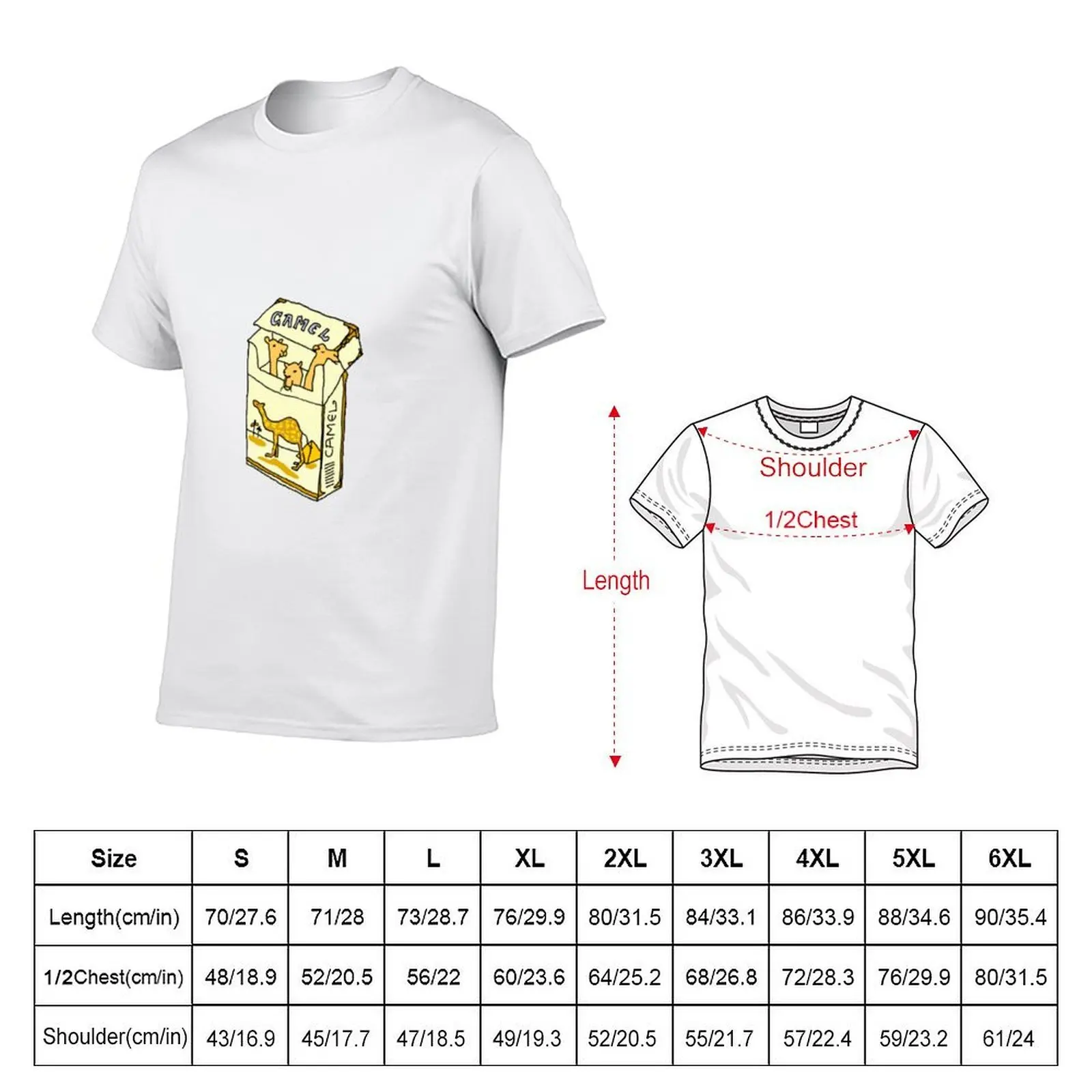 Camel cigarette box T-Shirt kawaii clothes tshirts personalised men t shirts high quality