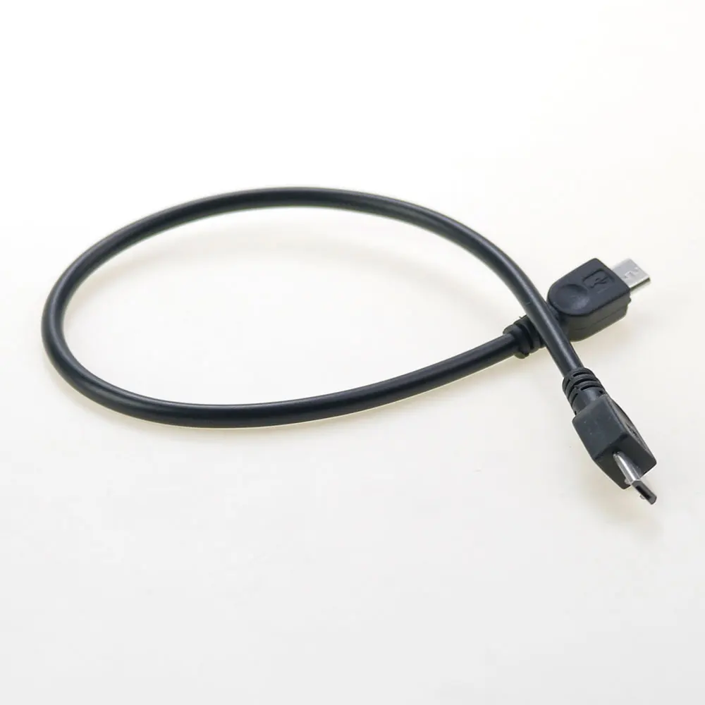 1pc OTG Adapter Data Cable 30cm Micro USB Male To Micro Male 5Pin Converter Black Color