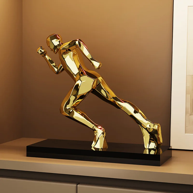 resin-gold-running-figure-sculpture-bookcase-living-room-decorative-art-gilded-figure-statue-crafts-interior-aesthetic-decor