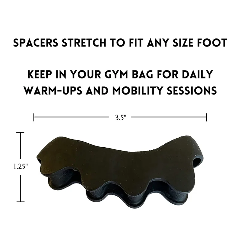 A01V-20 par de separadores de dedos para deportistas funcionales, alisadores de dedos para aliviar el dolor en el pie, espaciadores de dedos para Crossfit