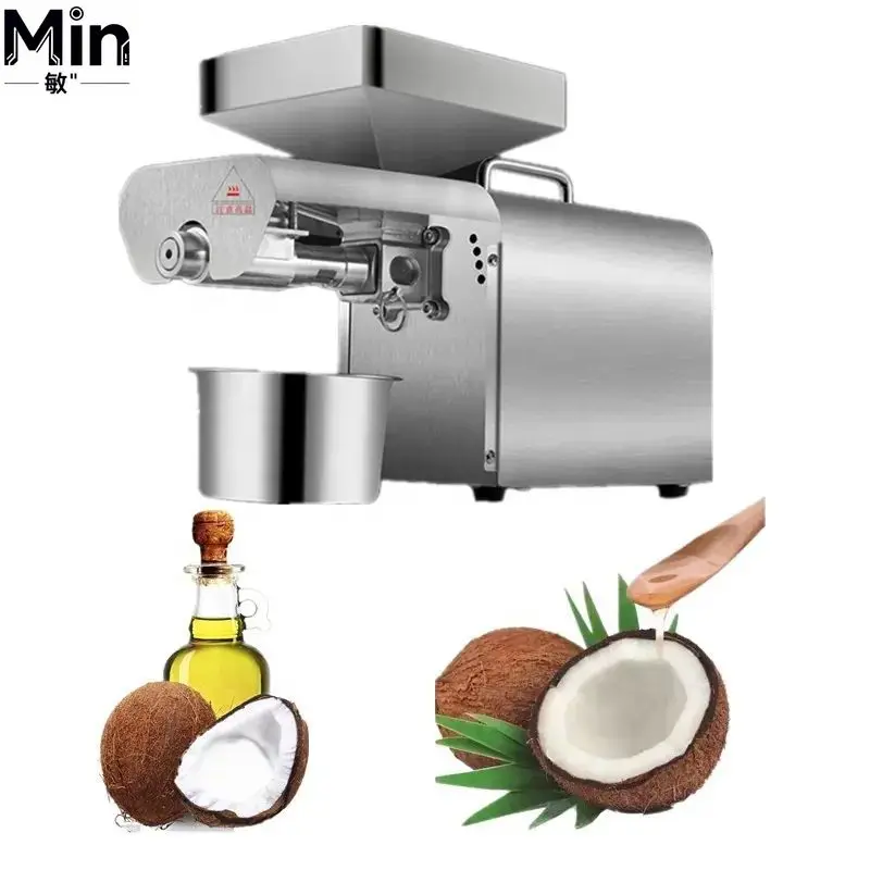 Automatic Stainless Steel Oil Press Machine Spiral Hot Cold Oil Press For Peanut Soybean Sesame Coconut Seeds