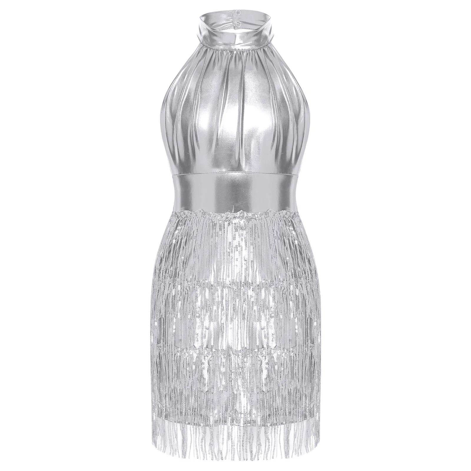 

Элегантное платье для девочек на вечеринку, день рождения, латинские танцы, ча-ча, танго, облегающее, без спинки, с бахромой, для выпускного вечера и выступлений на сцене