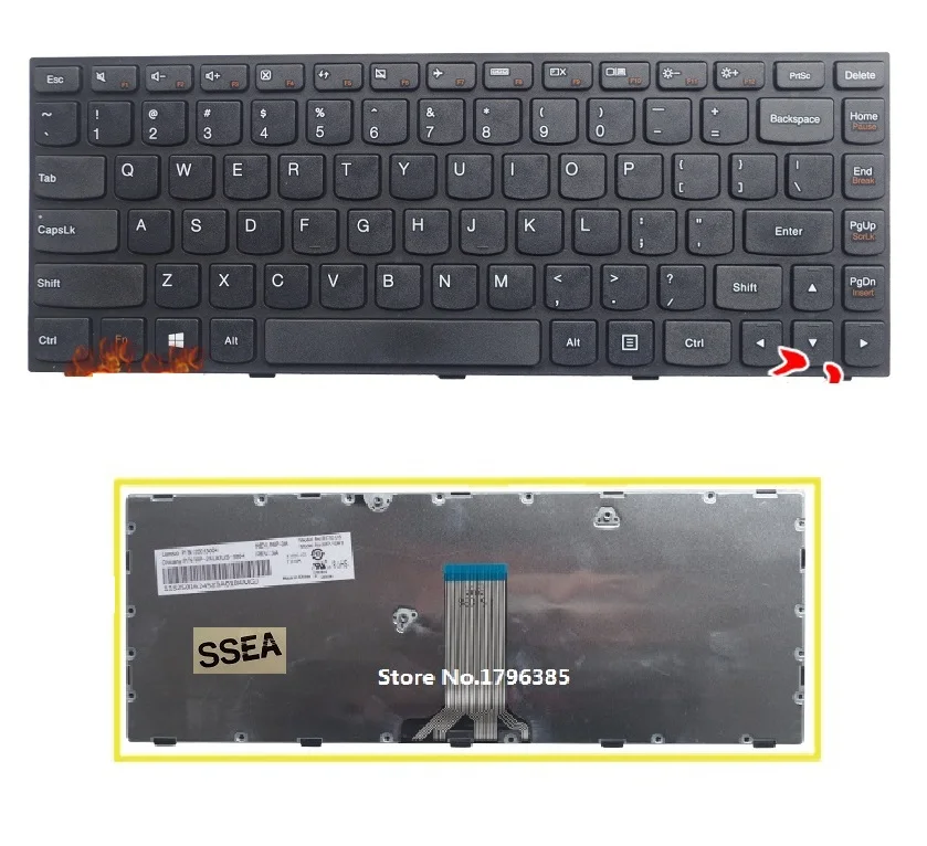 Hoa Kỳ Mới Đen Bàn Phím Cho Lenovo Z41-70 B41-70 Laptop