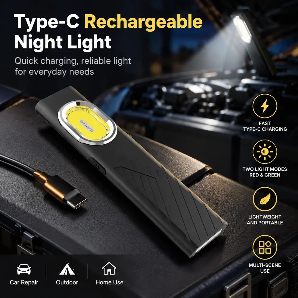 Ultra Bright Rechargeable LED Flashlight Long Distance Outdoor COB Mini Portable Waterproof Strong Light Torch Work Gift