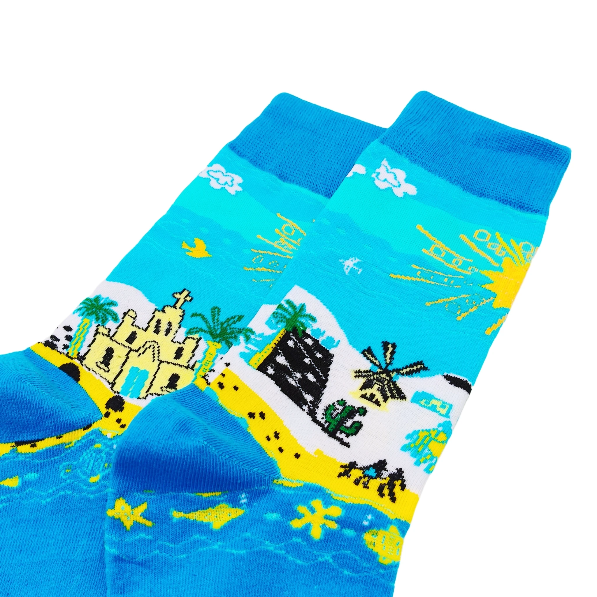 One Pair Packed HAILANG Beach Castle Tube Socks