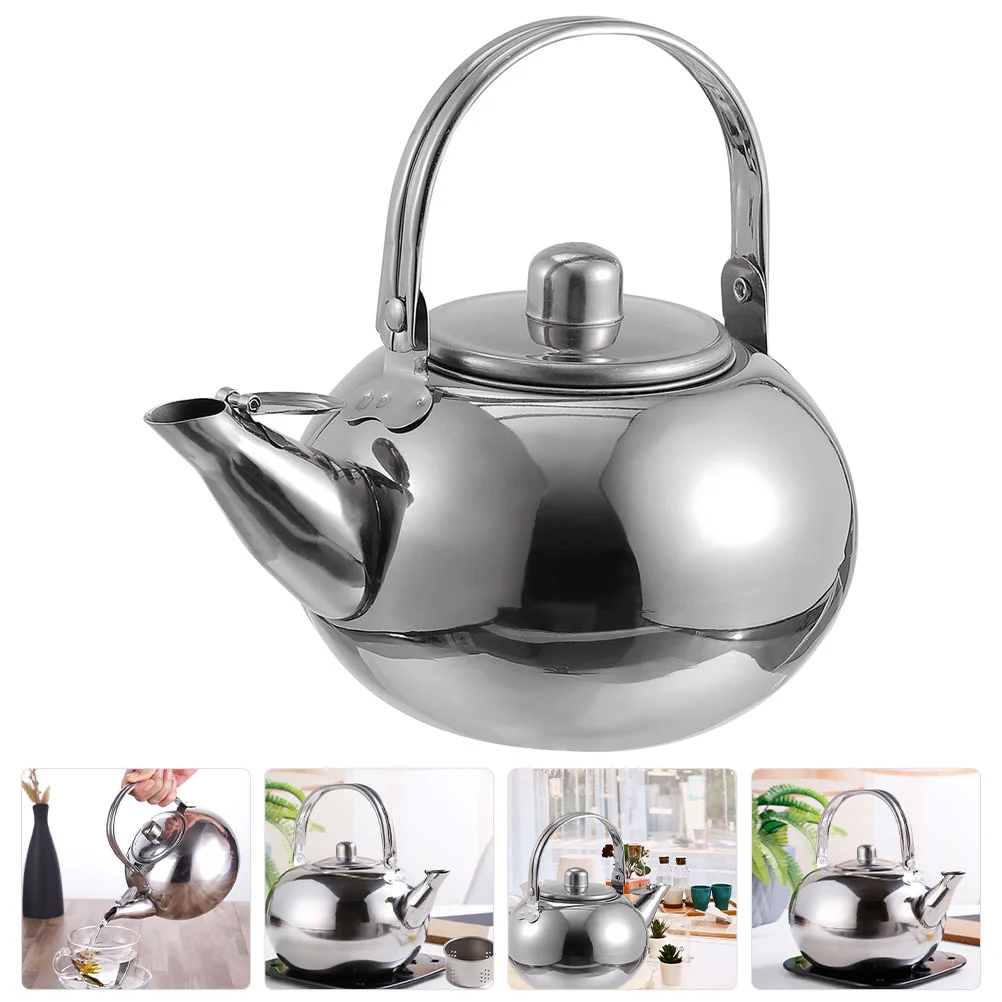 Convenient Stovetop Kettle Perculators Metal Wear-resistant Coffee Handheld Water Stainless Steel Handle Maker