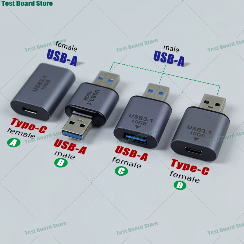 1Piece Type-C female to USB female data charging converter USB3.1 10Gbps adapter USB male to Type-C female for Laptop PC phone