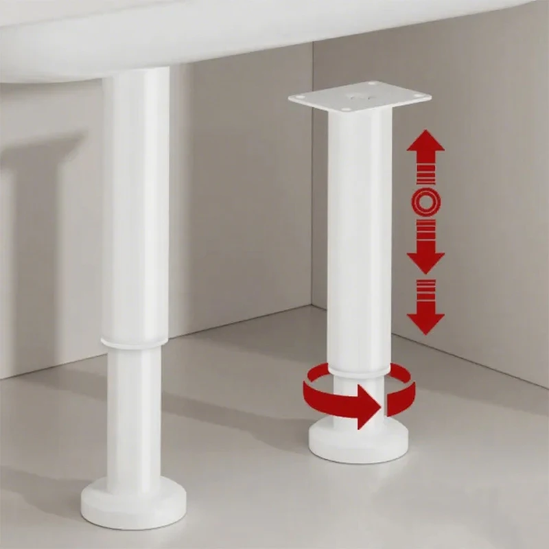 4pcs telescopic furniture legs, adjustable height table legs, used for sofas, bed frames, tables, furniture support legs, white image 5
