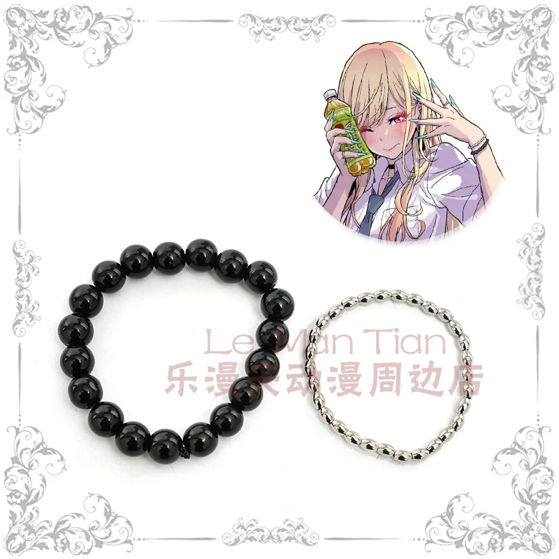 

2PCS Marin Kitagawa Black White Exquisite Chic Bracelet Trendy High Quality Customizable Jewelry Exclusive Design DIY Props