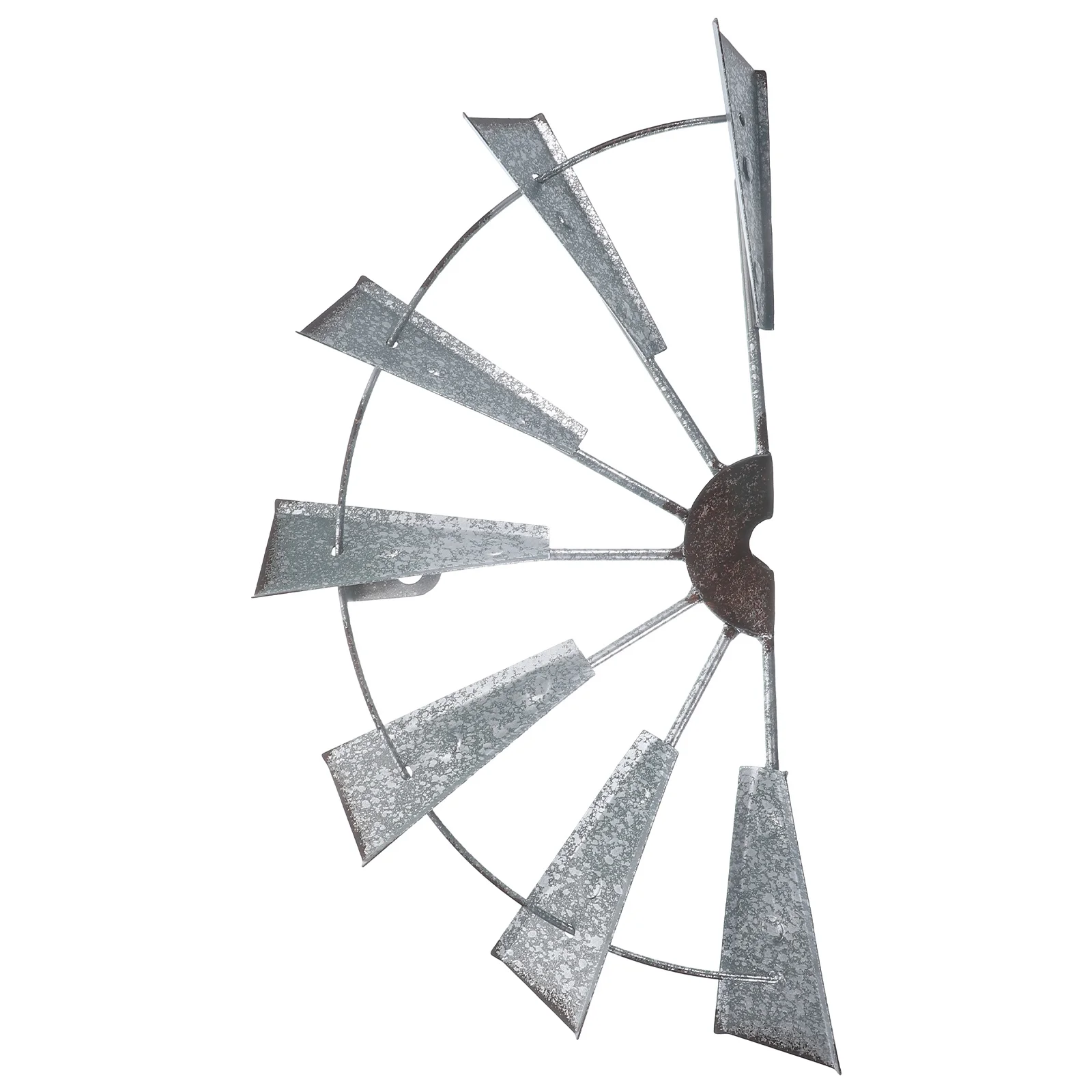 

Half Windmill Iron Wall Hanging Decor Rustic Farmhouse Style Country Wall Ornament Unique Metal Art for Living Room Bedroom