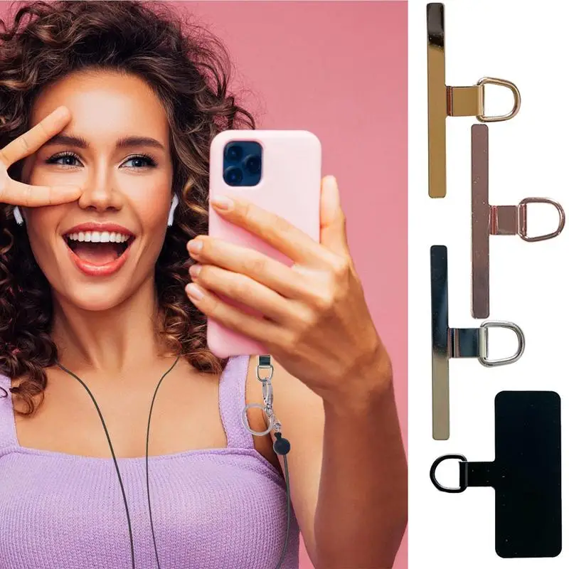 Universal Phone Lanyard Patch Anti-Lost Replacement Phone Tether Tab Alloy Cellphone Straps Cards for Iphone15