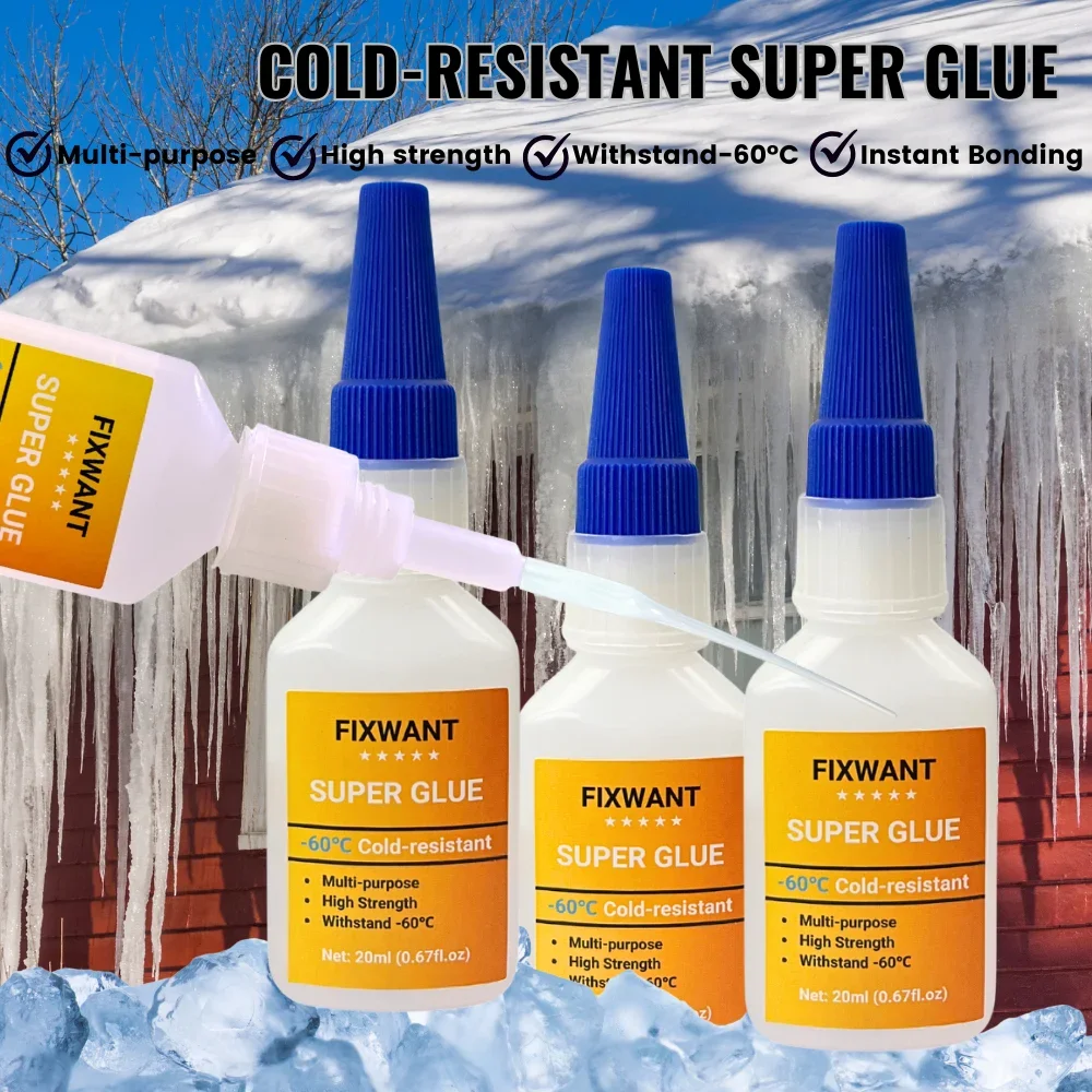 20g FIXWANT Cold-Resistant Super Glue Instant Bonding Metal ABS PVC Leather Wood Multi-purpose Withstand-60°C Adhesive