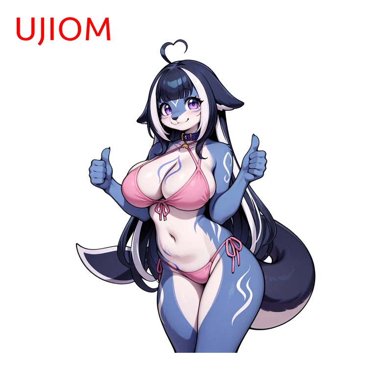 UJIOM Hololive Shylily Wall Stickers Sexy Swimsuit Girl Window Door Toolbox Decals Interesting Waterproof Living Room Decoration
