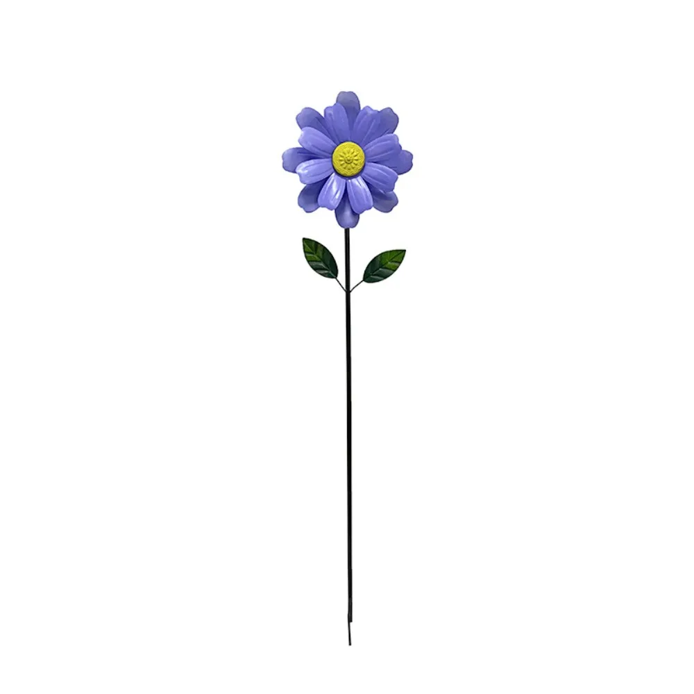 

Sunflower Flower Model Rotating Garden Windmill Spinner Metal Simulation Gardening Plug Creative Wind Rotator Lawn