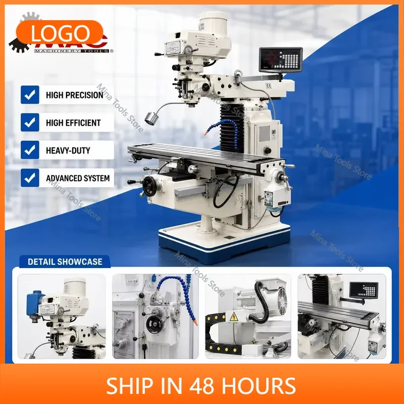 Hot Sale Heavy CE Certificated 3 Axis Fresadoras De Torreta Universal Vertical Turret Milling Machine