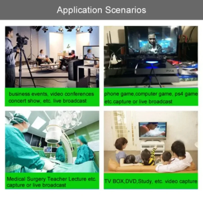 Karta przechwytująca wideo 4K USB 3.0 1080P HDMI Game Grabber Box do PS4 DVD Camera PC Recording Placa De Video Live Streaming