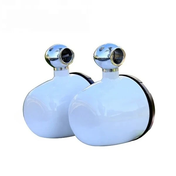 Pair of Dolphin 5.25 Aluminum White Coated Pods Marine Waterproof Speaker Pods