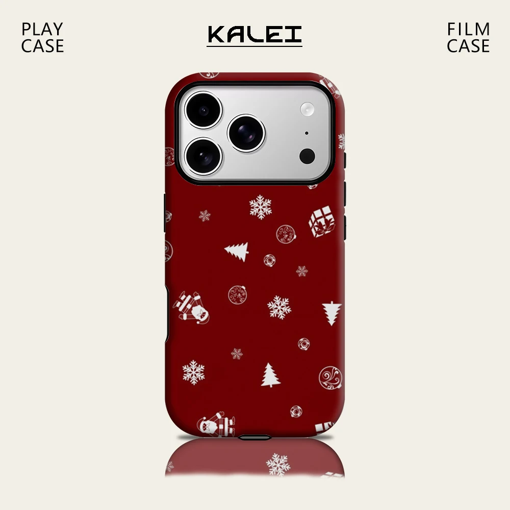 Burgundy Christmas IPhone 17 Must for Magnetische Handyhülle für IPhone 17 16 15 14 13 Pro Max Plus Einzelne doppelschichtige robuste Hülle