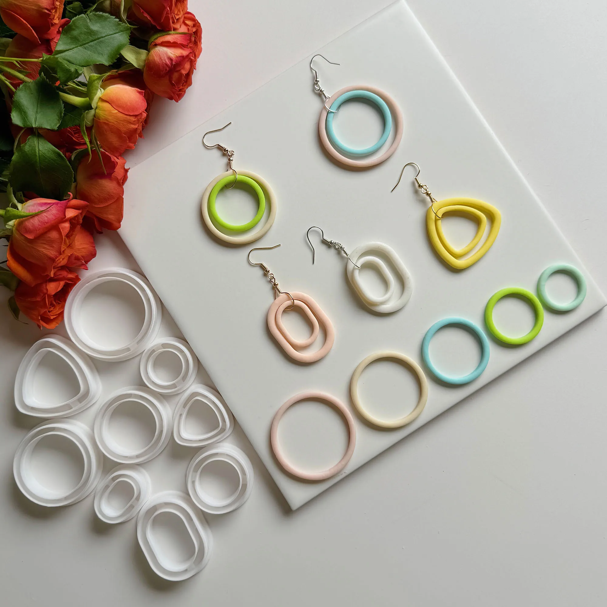 Minimalism Round Circle Thin Shape Polymer Clay Cutters Cutting Molds For DIY Metal Style Pendulous Earrings Handmade Tools