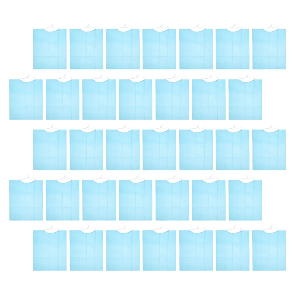 

60 шт. водонепроницаемые одноразовые нагрудники для взрослых для пожилых людей, защита для обеденной одежды, маслостойкие, удобные одноразовые нагрудники для пожилых людей