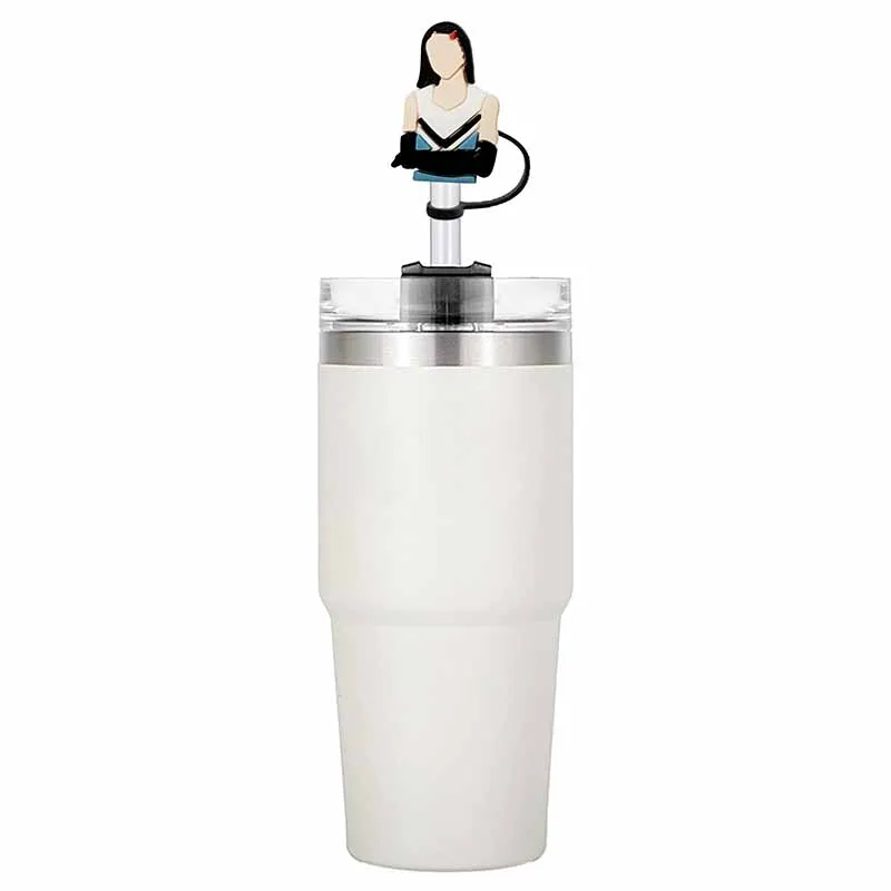 Siliconen Stro Hoezen Dop Compatibel Met Stanley 30 & 40 Oz Tuimelaar Stro Toppers, Herbruikbaar Stofdicht Stro