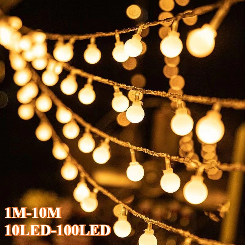 1.5-10M Small Ball Fairy Lights Globe String Lights USB/Battery Operated for Garden Christmas Bedroom Wedding Camping Tent Decor