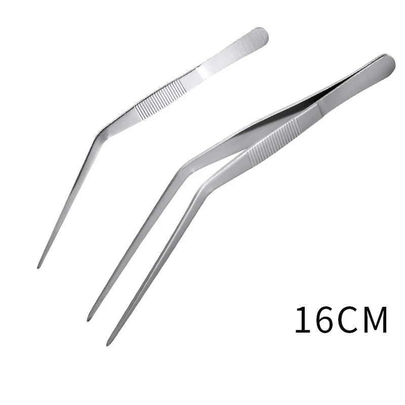14/16cm de acero inoxidable portátil Picnic barbacoa herramienta de cocina utensilio de cocina pinzas para barbacoa cocina Bar mostrador pinzas de Chef