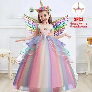 Rainbow unicorn birthday dress best sale