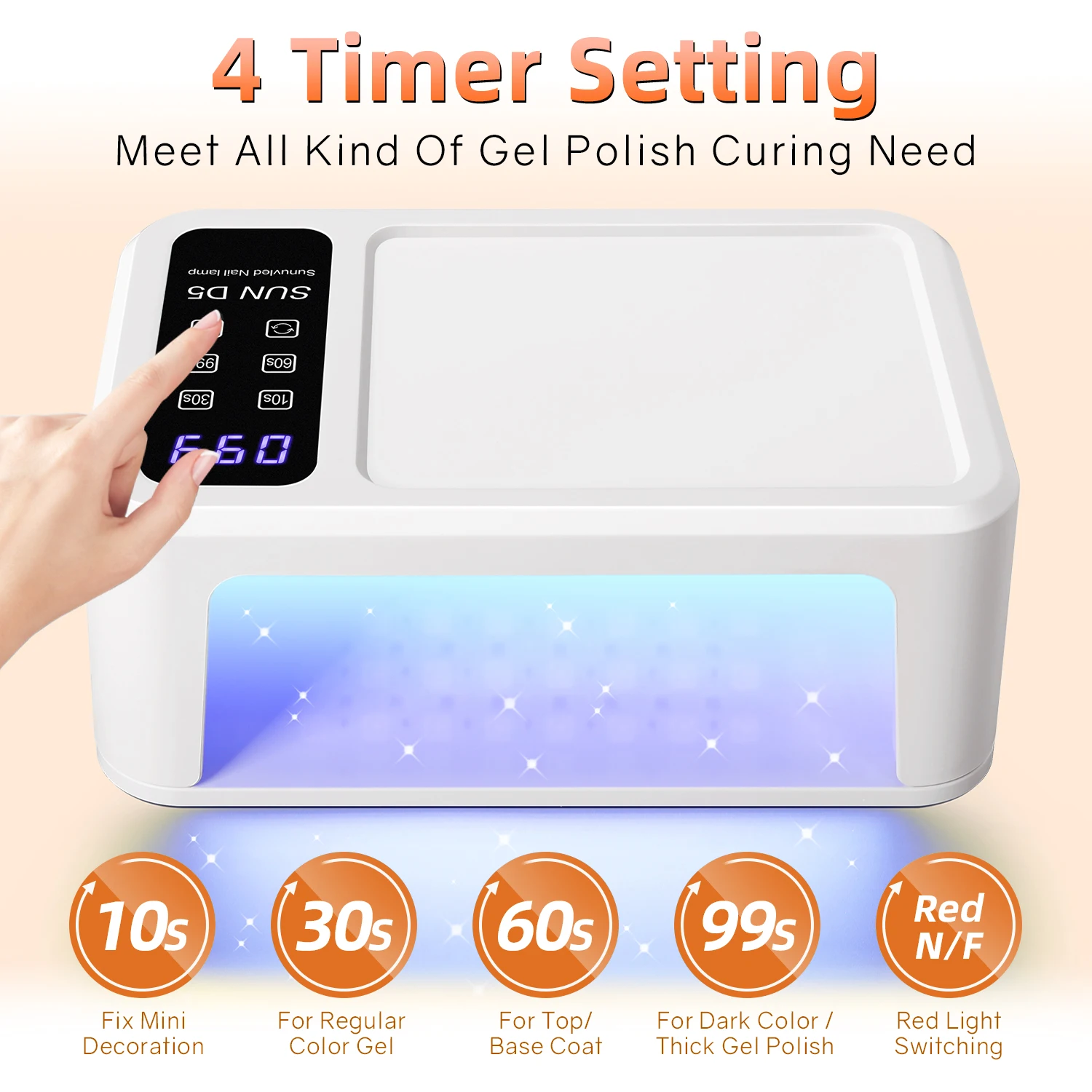 Uv Led Lamp Voor Druk Op Nagel Droger Snel Droog Led Nagel Drogen Lamp Opvouwbaar Voor Het Uitharden Van Alle Gel Nagellak Manicure