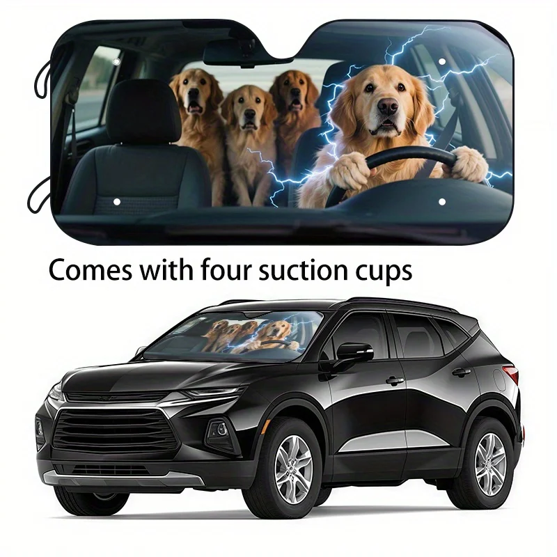Parasol divertido para coche con diseño de animales, un regalo perfecto para los amantes de los animales. Previene los rayos UV y sirve como accesorio para el interior del coche. Este es Su