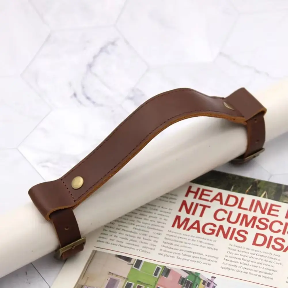

Top Layer Leather Bike Handle Strap Comfortable Grip Portable Bicycle Frame Carrying Lifter Removable Durable