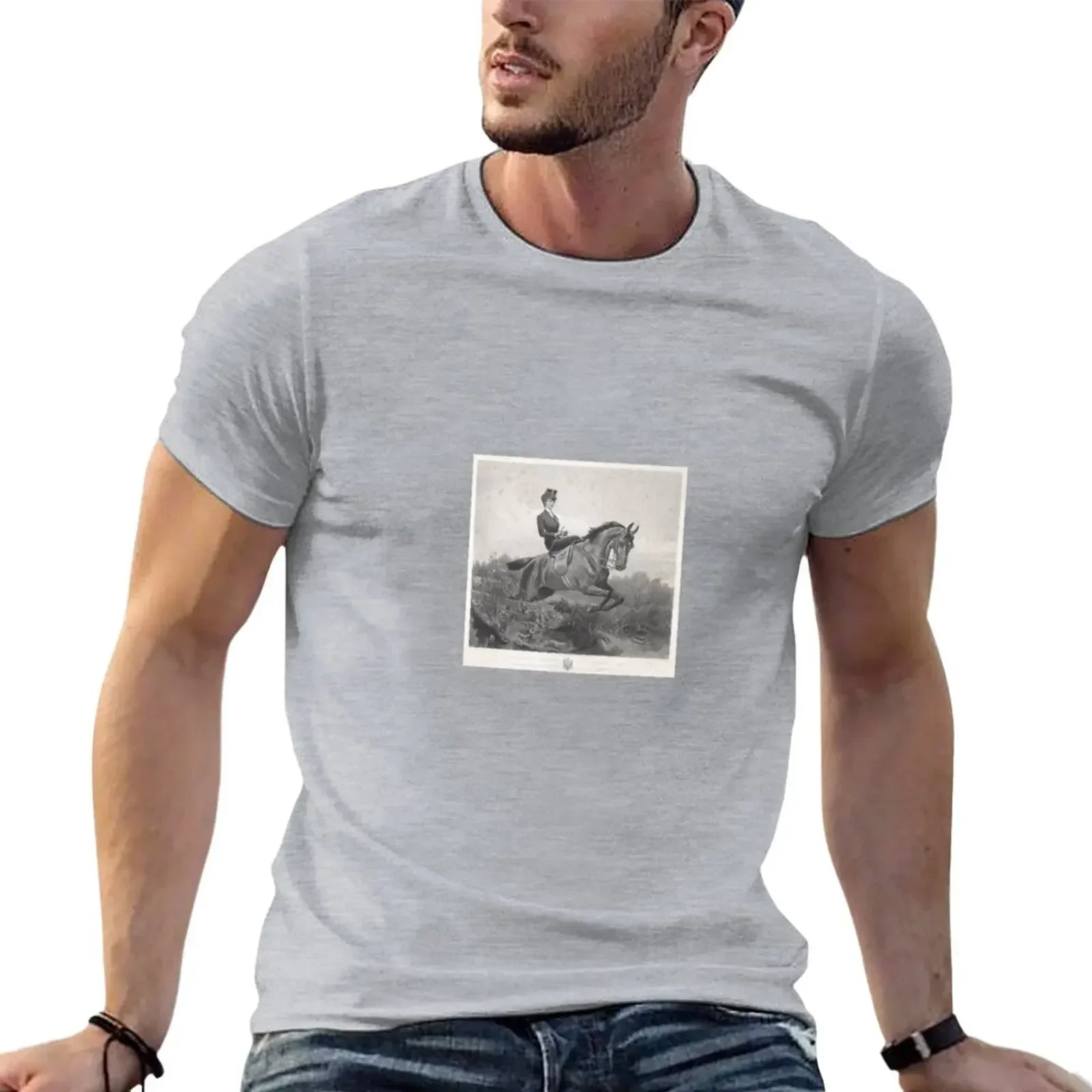 

2025 new model Empress E of Austria on horse Sisi Sissi T-Shirt sports fans anime clothes mens t shirts casual stylish heav