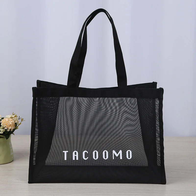 

Beach Mesh Bag Nylon Mesh Shopping Tote Bag Outdoor Storage Bag