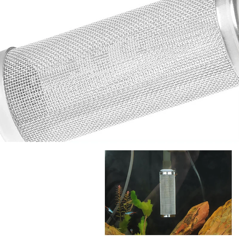 12mm 16mm Gardens Irrigation Aquarium Shrimp Fish Tank Stainless Steel Water Pump Filter Inlet Protective Sleeve Filter Net