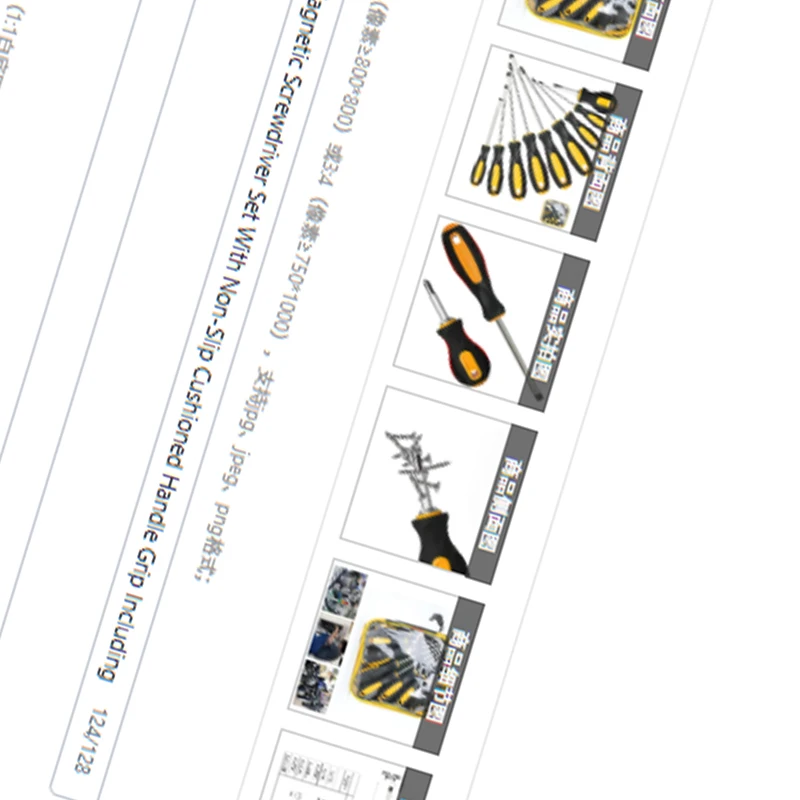 

9pcs 38-150mm Magnetic Screwdriver Set With Non-Slip Cushioned Handle Grip Including 12in Phillips= And Slotted Screwdrivers