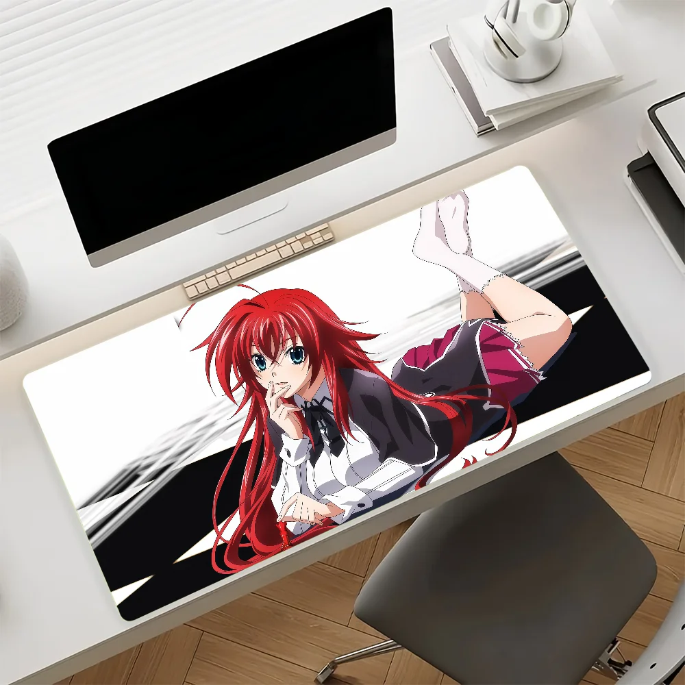 Anime H-High School DxD R-Rias Gremory Mouse Pad Anti Slip Rubber Edge Locked Thickened Laptop Gaming Desk Mat