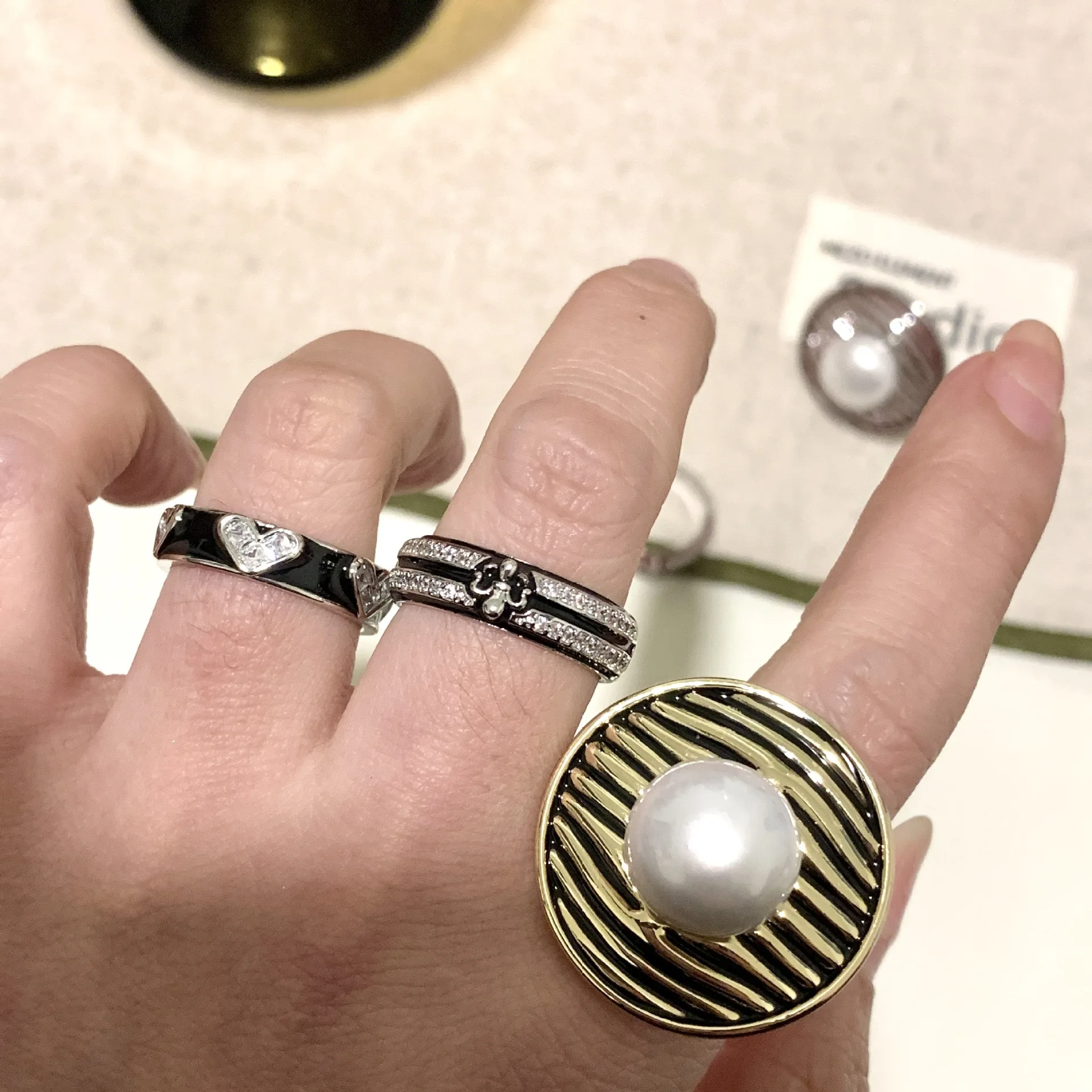 

Модное ретро-кольцо нестандартной формы в корейском стиле, регулируемое, открытое, для указательного пальца