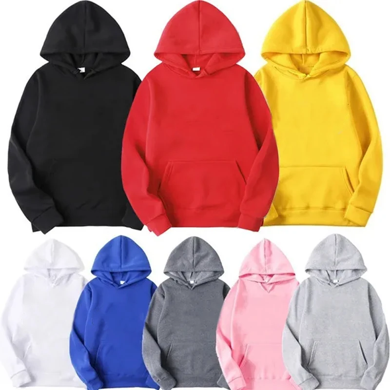 

Fashion Men Women Solid Hoodie Casual Sports Pullovers Winter Hooded Sweatshirt Long Sleeve Office Oversized Autumn Tops